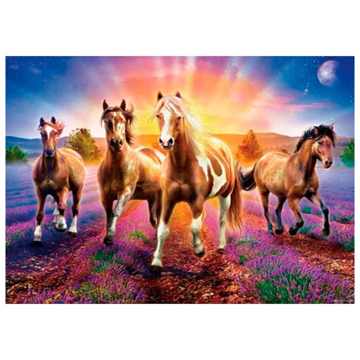 Mozaic diamant, Flamingo Line, 30x40 cm, multicolor