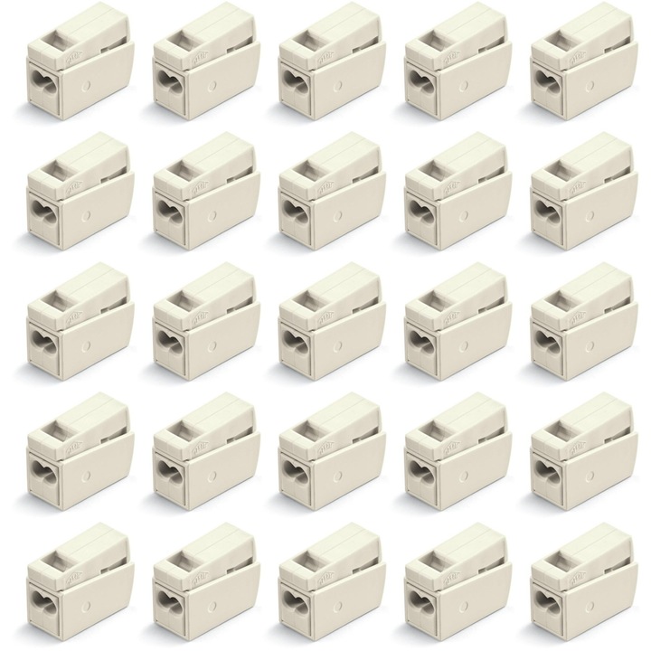 Conector Wago Seria 224, alb, max. 2, 5 mm, set 25 bucati