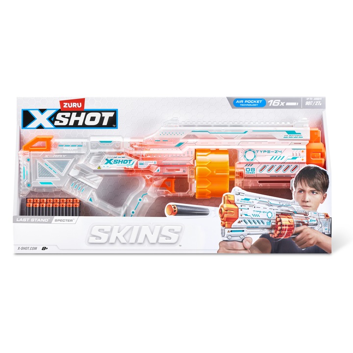 Детско оръжие X-Shot Blaster Skins Last Stand, Spectre, 16 снаряда, 27 м обхват
