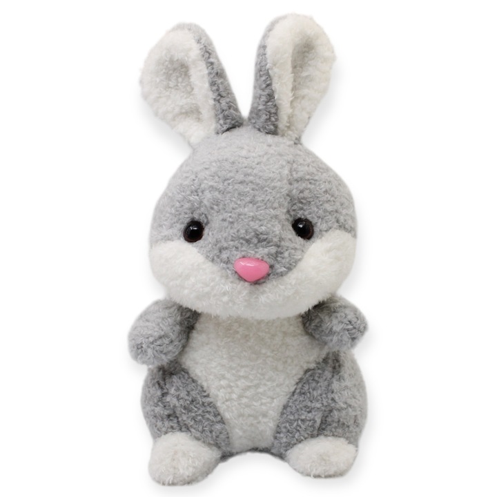 Jucarie plus, Iepuras, Gri, 20 cm