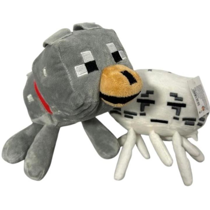 Комплект от 2 плюшени играчки Minecraft: бяла и сива, 28 см