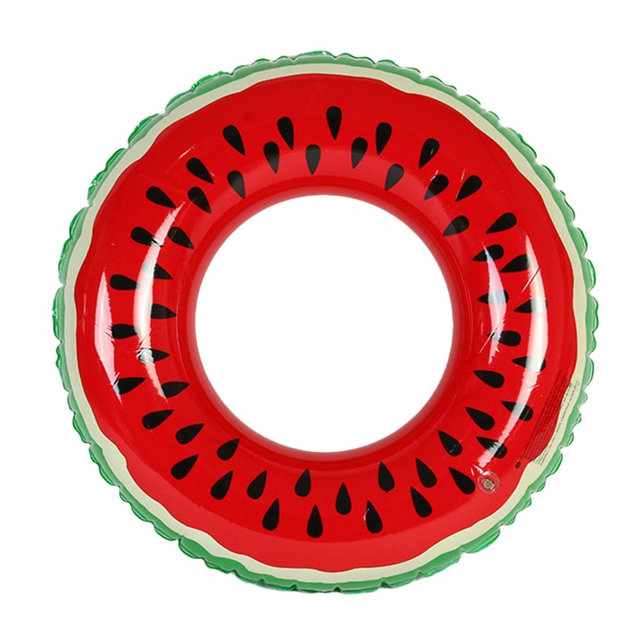 Colac de inot gonflabil pepene verde, PVC, verde, 60 cm