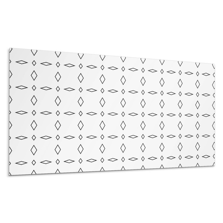 Dekoratív vinil panel, Wallfluent, Rombusz geometriai minta, Szürke, 120x60 cm, 010310540040000033396