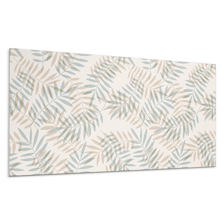 Dekoratív vinil panel, Wallfluent, Finom levelek mintája, Krémszín, 120x60 cm, 010310540040000033387