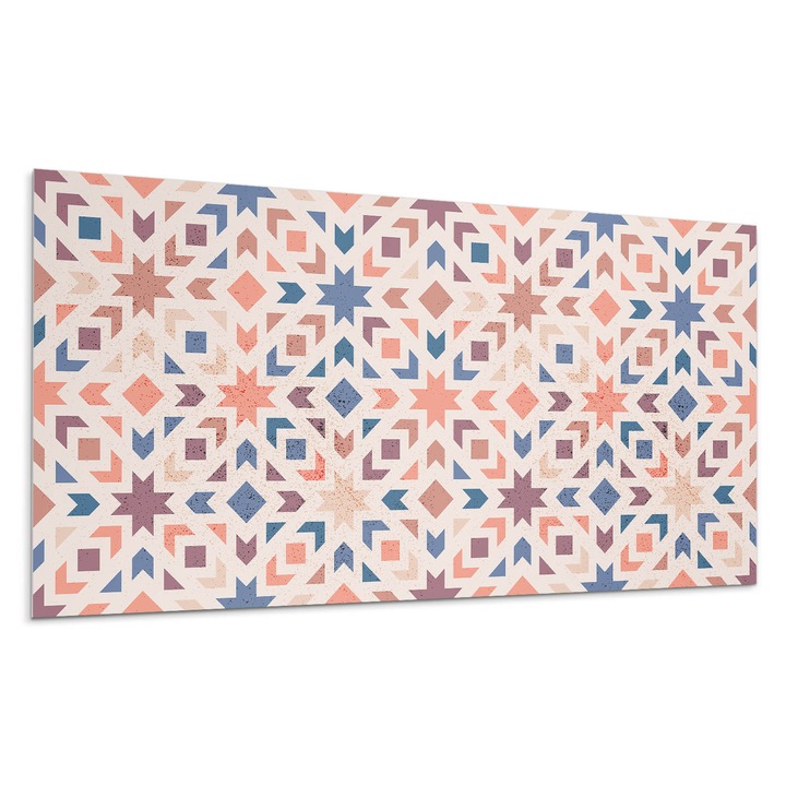 Panou vinil decorativ, Wallfluent, Modele geometrice in armonie, Bej, 120x60, 010310540040000033487