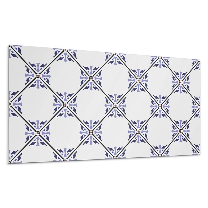 Dekoratív vinil panel, Wallfluent, Virágmintás kompozíció, Szürke, 120x60 cm, 010310540040000033470