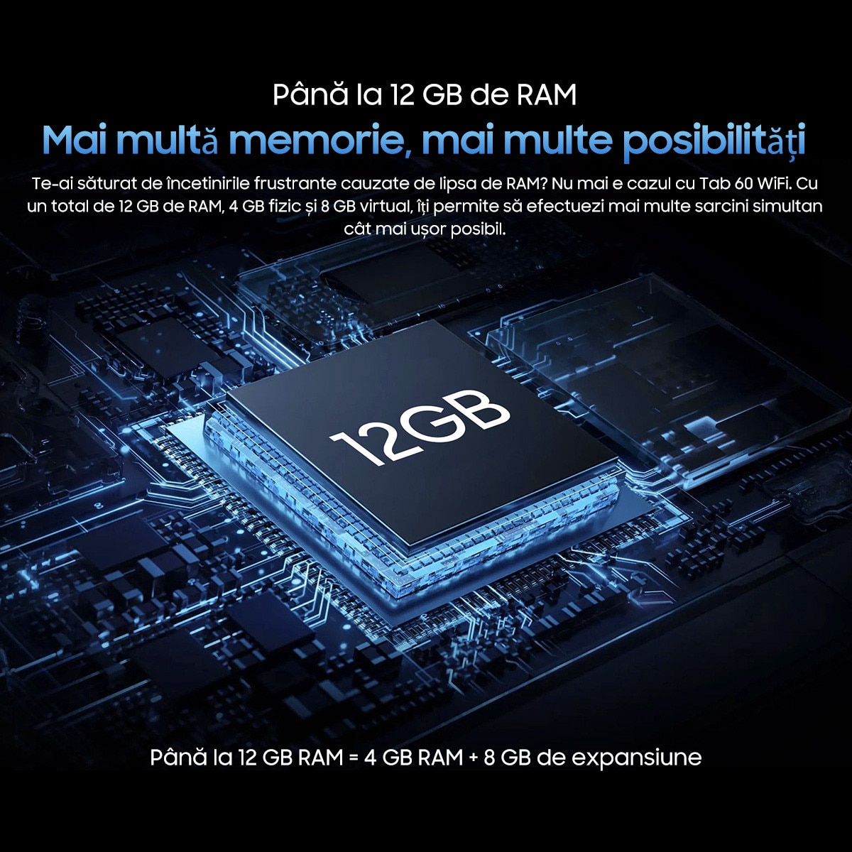 Tableta Blackview Tab 60 WiFi, 10.1 inch, Android 14, 60Hz, 800x1280, WIFI6(2.4G+5G), 12GB Ram(4GB + 8GB extensibili), 128GB ROM, Bluetooth 5.3, 5100mAh, Gri
