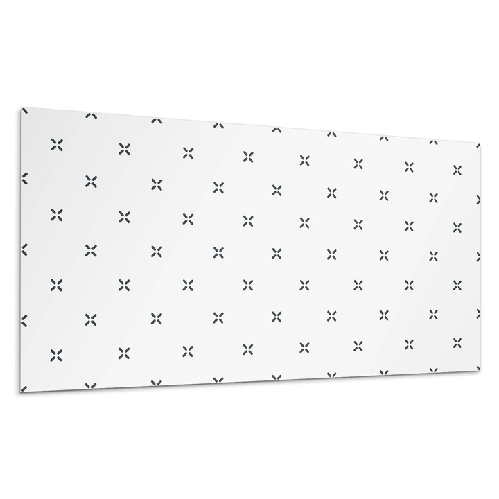 Dekoratív vinil panel, Wallfluent, Egyszerű keresztminta, Fekete, 10x40x20 cm, 010310540020000033465