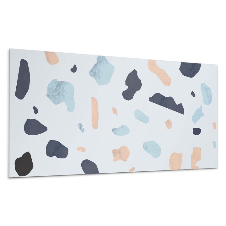 Öntapadó dekoratív panel, Wallfluent, Absztrakt rock motívum, Fehér, 100x50 cm, 010310540010000057083