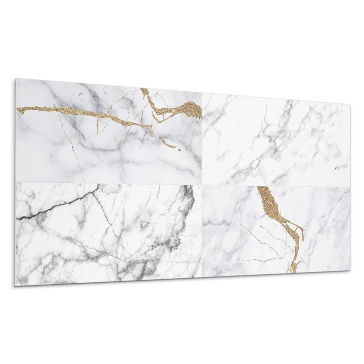 Dekoratív vinil panel, Wallfluent, Márvány minták finom erekkel, Kék, 100x50 cm, 010310540010000057057