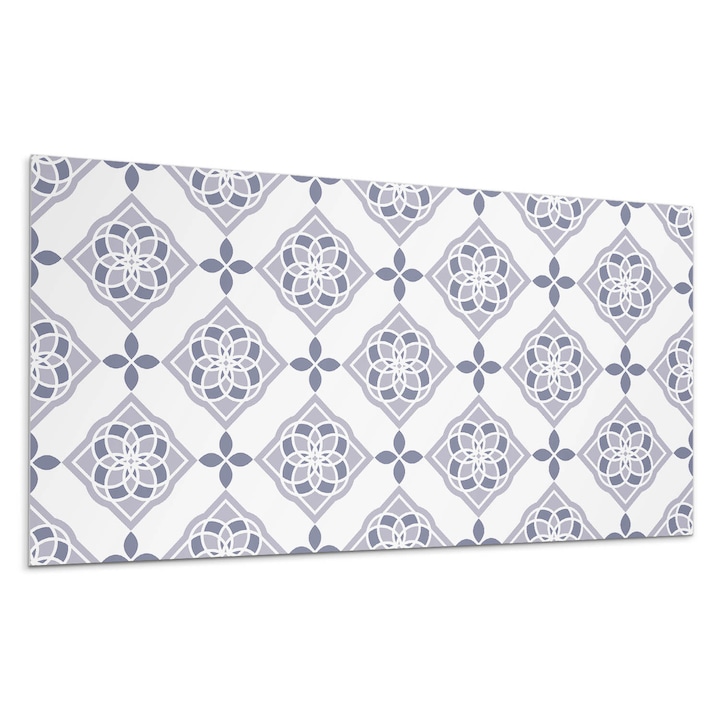 Dekoratív vinil panel, Wallfluent, Rombusz minta geometriai stílusban, Tengerészkék, 120x60 cm, 010310540040000033532