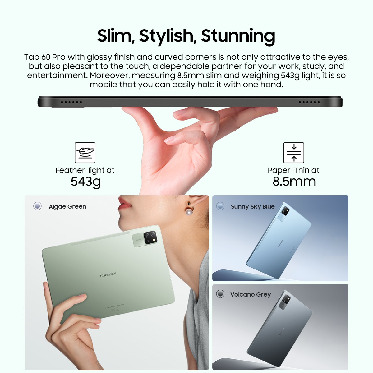 Tableta Blackview Tab 60 Pro, 10.1 inch, Android 15, 2.4G+5G, WiFi
