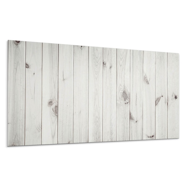 Panou vinil decorativ, Wallfluent, Textura placilor de lemn, Alb, 120x60, 010310540040000057130