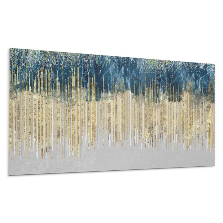 Öntapadó dekoratív panel, Wallfluent, Absztrakt motívum vonalakkal, Fekete, 100x50 cm, 010310540010000088319