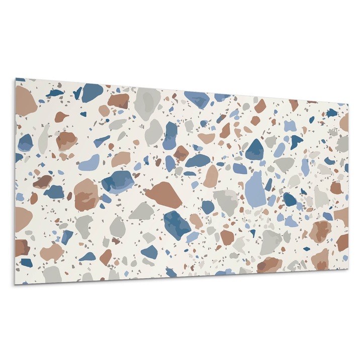 Öntapadó dekoratív panel, Wallfluent, Természetes kő motívum, Szürke, 100x50 cm, 010310540010000077417