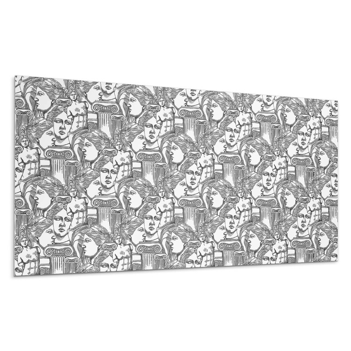 Panou vinil decorativ, Wallfluent, Model fara sudura cu sculpturi clasice, Multicolor, 10x40x20, 010310540020000074202