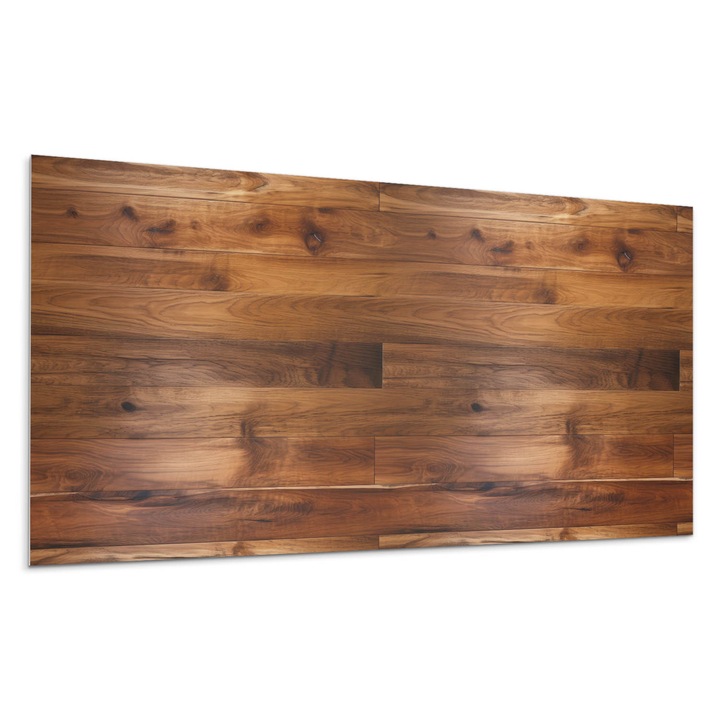 Panou decorativ autoadeziv, Wallfluent, Placa de lemn in aranjare, Maro, 120x60, 010310540040000276753