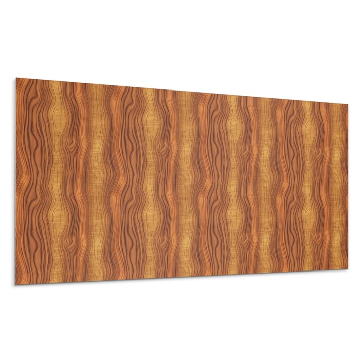 Öntapadó dekoratív panel, Wallfluent, Hullámos fa minta, Barna, 120x60 cm, 010310540040000276215
