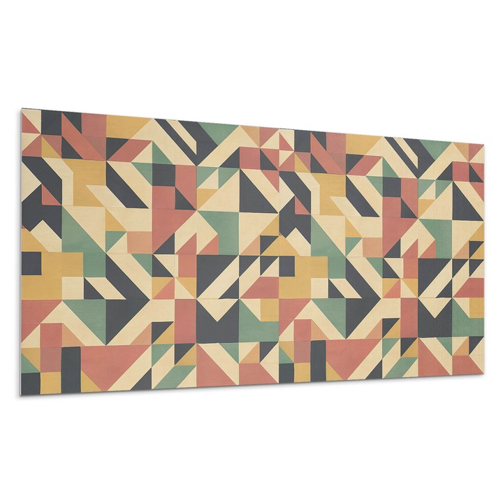 Panou vinil decorativ, Wallfluent, Model geometric abstract, Bej, 10x40x20, 010310540020000281902