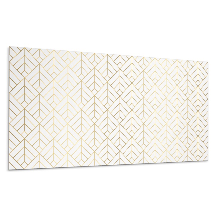 Öntapadó dekoratív panel, Wallfluent, 3D levél minta, Fehér, 120x60 cm, 010310540040000276725