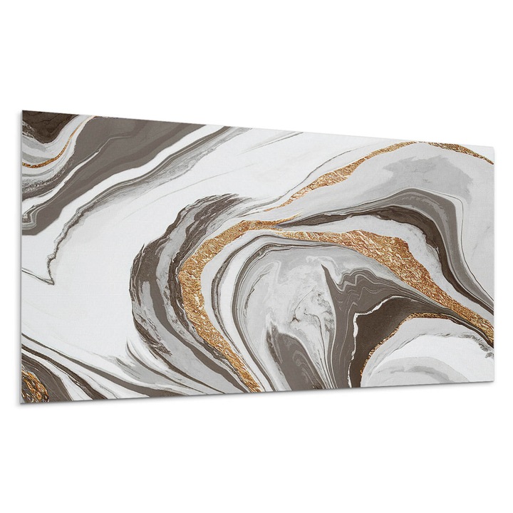 Öntapadó dekoratív panel, Wallfluent, Absztrakt hullámok dinamikus alakzatokban, Tengerészkék, 100x50 cm, 010310540010000281912