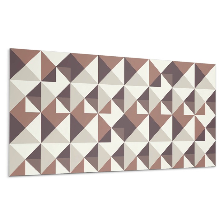 Panou vinil decorativ, Wallfluent, Model geometric cu triunghiuri, Bej, 10x40x20, 010310540020000282930