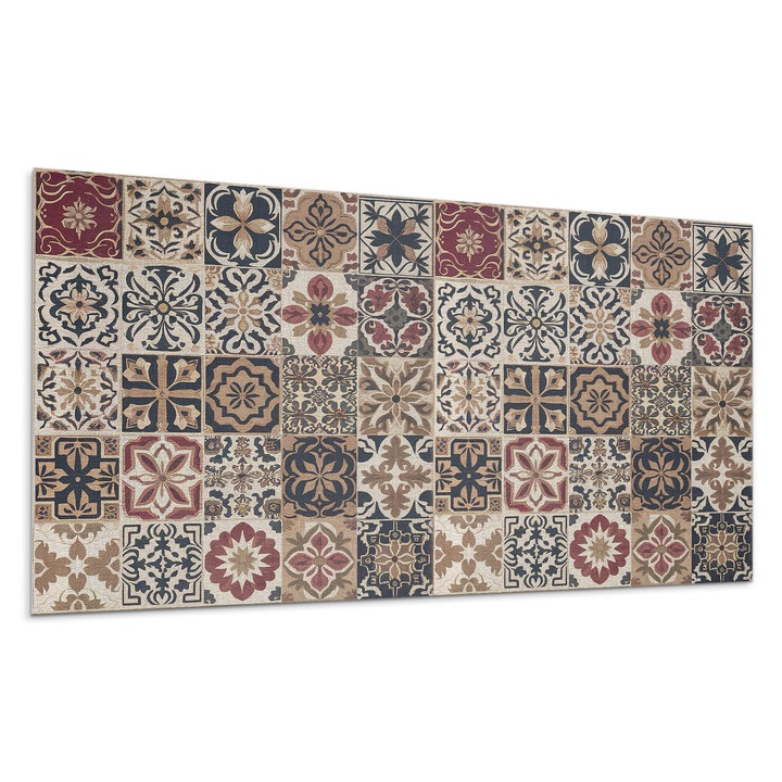 Dekoratív vinil panel, Wallfluent, Mozaik művészi kompozíciók, Türkiz, 100x50 cm, 010310540010000282021