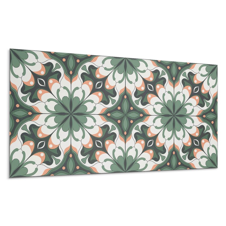 Dekoratív vinil panel, Wallfluent, Elegáns növényi motívum, Szürke, 100x50 cm, 010310540010000283003