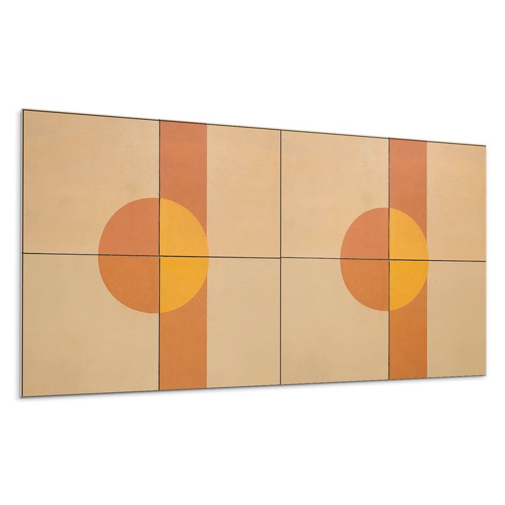 Dekoratív vinil panel, Wallfluent, Geometriai formák modern motívuma, Türkiz, 100x50 cm, 010310540010000283052