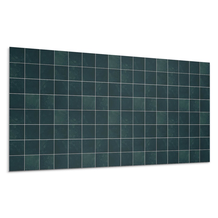 Panou vinil decorativ, Wallfluent, Model geometric de placi, Negru, 10x40x20, 010310540020000276747