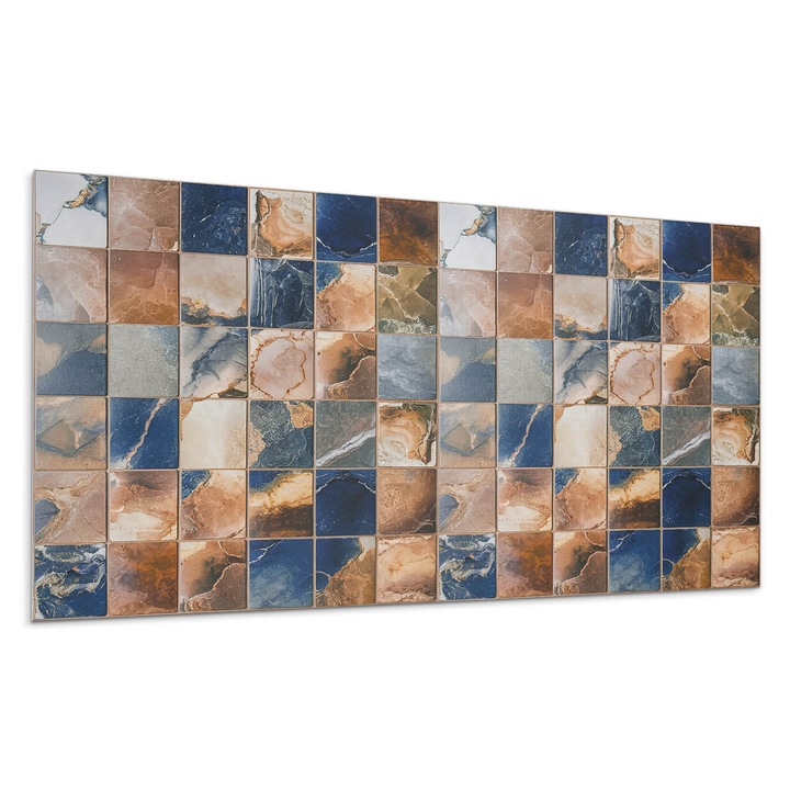Öntapadó dekoratív panel, Wallfluent, Kő minták mozaik kompozícióban, Bézs, 120x60 cm, 010310540040000281938