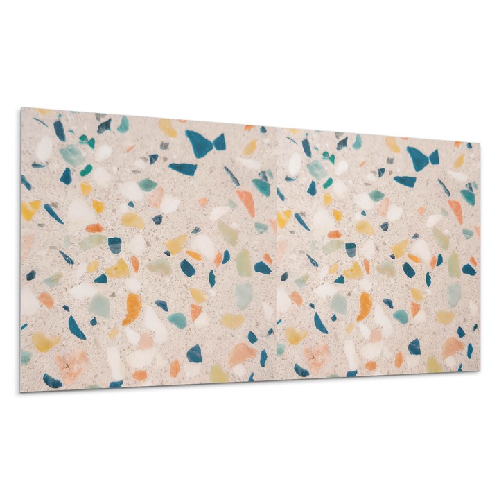 Dekoratív vinil panel, Wallfluent, Töredékek élénk színekben, Sárga, 100x50 cm, 010310540010000283050