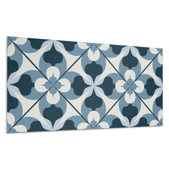 Dekoratív vinil panel, Wallfluent, Absztrakt geometria modern stílusban, Zöld, 100x50 cm, 010310540010000283110