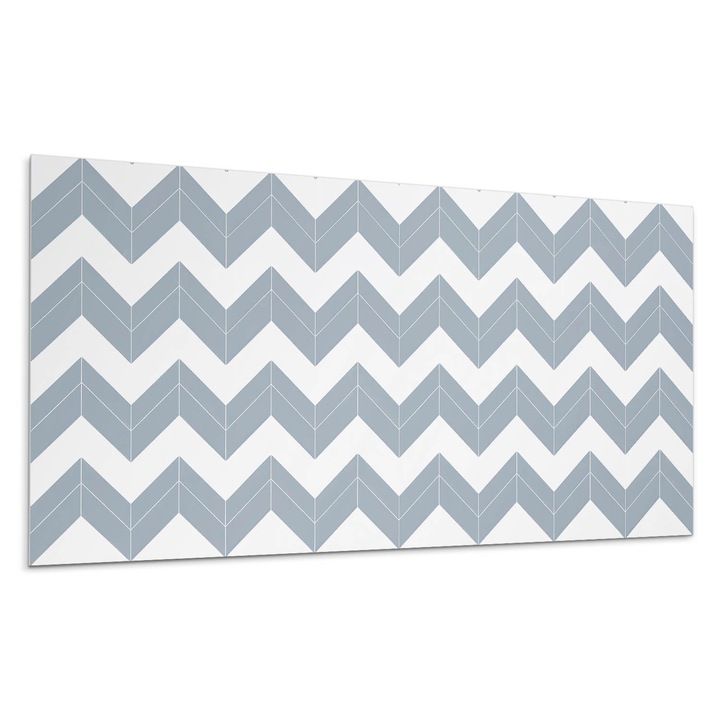 Öntapadó dekoratív panel, Wallfluent, Cikcakkos csíkos kivitel, Fehér, 120x60 cm, 010310540040000283012