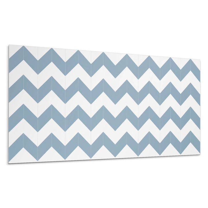 Dekoratív vinil panel, Wallfluent, Cikcakkos grafikai motívum, Piros, 100x50 cm, 010310540010000283011