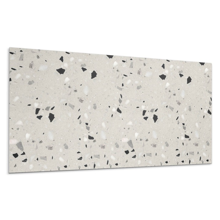 Öntapadó dekoratív panel, Wallfluent, Töredékes minta kis hangsúlyokkal, Szürke, 120x60 cm, 010310540040000283229