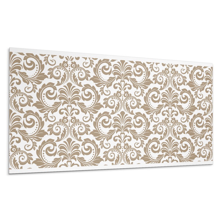 Panou lipibil perete, Wallfluent, Model de plante cu ornamente, Bej, 10x40x20, 010310540020000283295