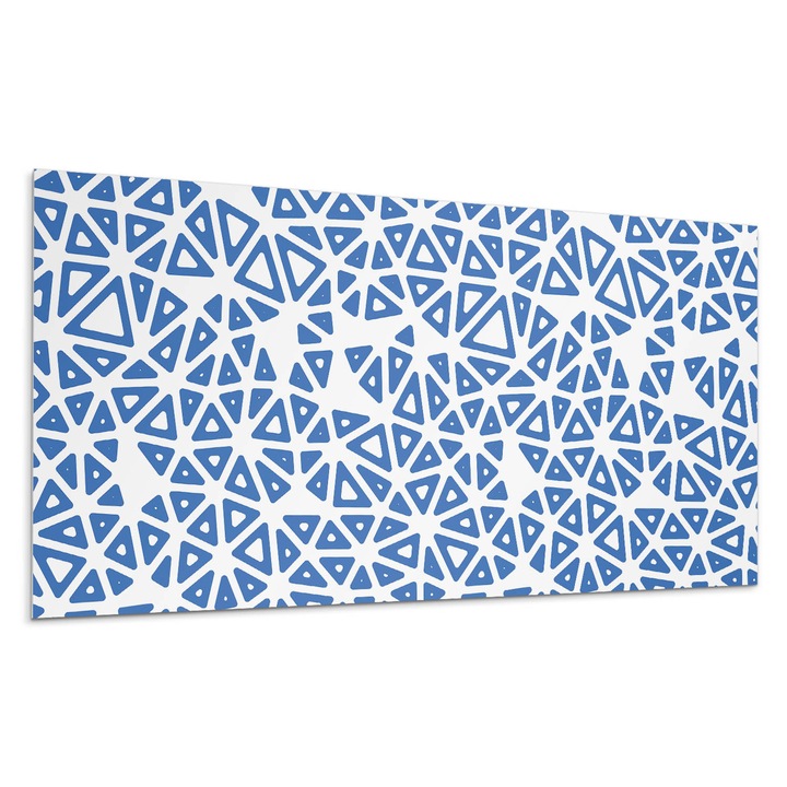 Dekoratív vinil panel, Wallfluent, Geometrikus háromszög motívum, Szürke, 120x60 cm, 010310540040000283276