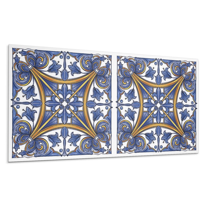 Öntapadó dekoratív panel, Wallfluent, Virágdíszek harmonikus stílusban, Barna, 120x60 cm, 010310540040000283235