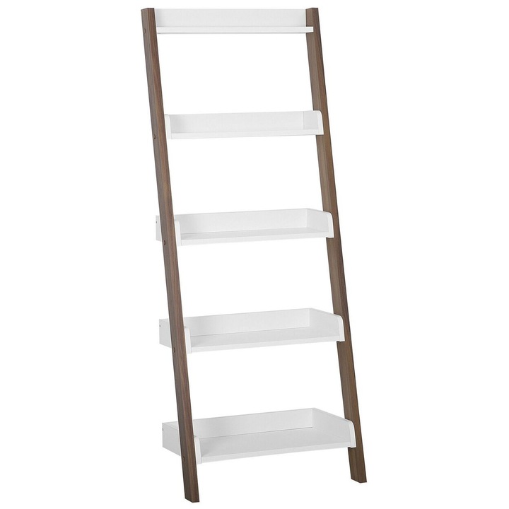 Biblioteca cu 5 rafturi Mobile trio Maro/Alb