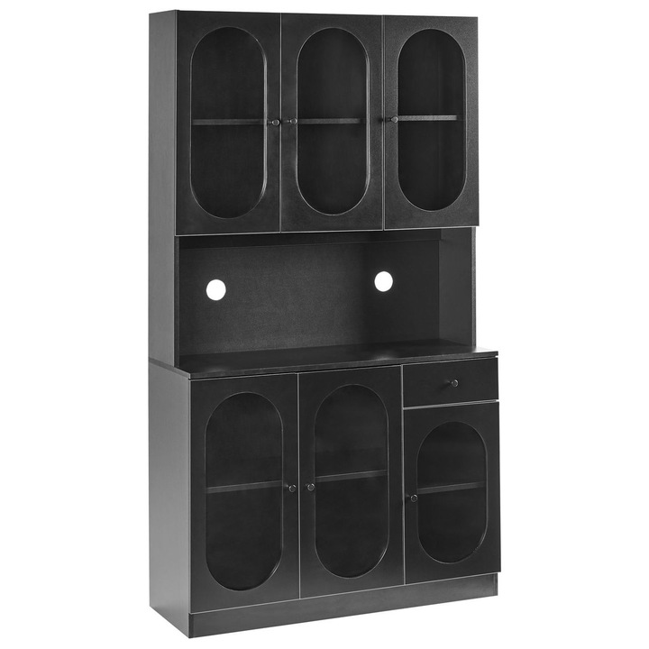 Vitrina Langford Lemn 100 cm 38 cm Negru