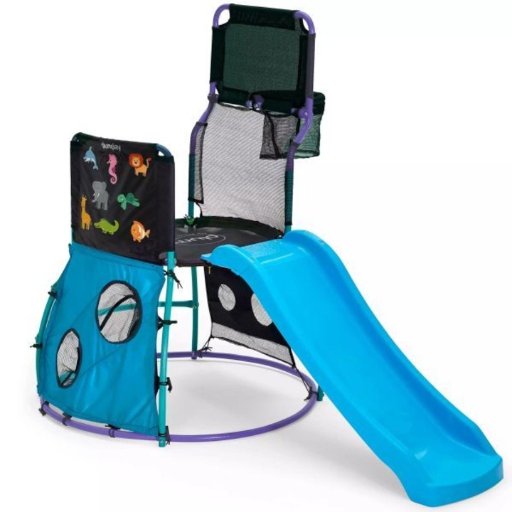 Plum: My First Activity Tower Turn de joaca cu tobogan si table de baschet - 260 x 100 x 143 cm