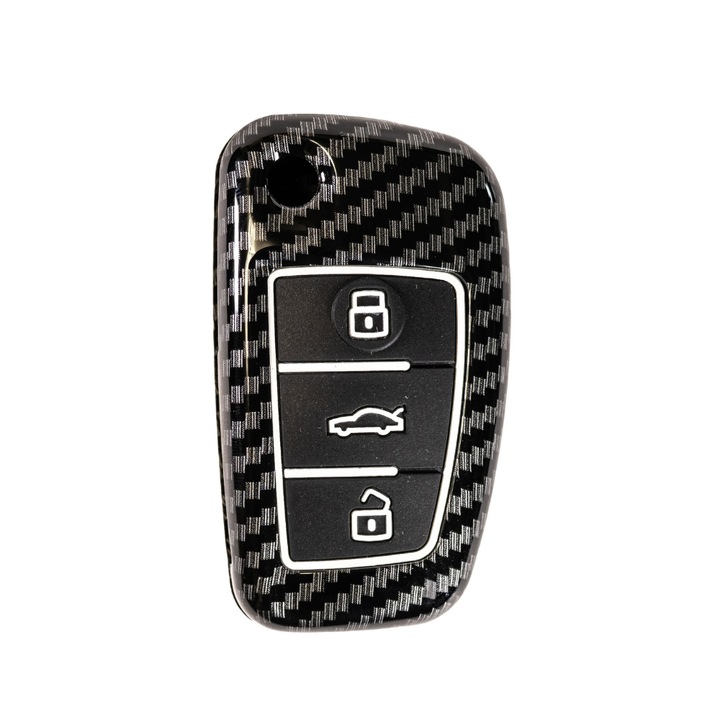 Prémium védőburkolat A1, A3, A4, A6, A8, Q3, Q5, Q7, TT, Allroad, Aspect Carbon, LUVLU™ kompatibilis AUDI kulcslaphoz