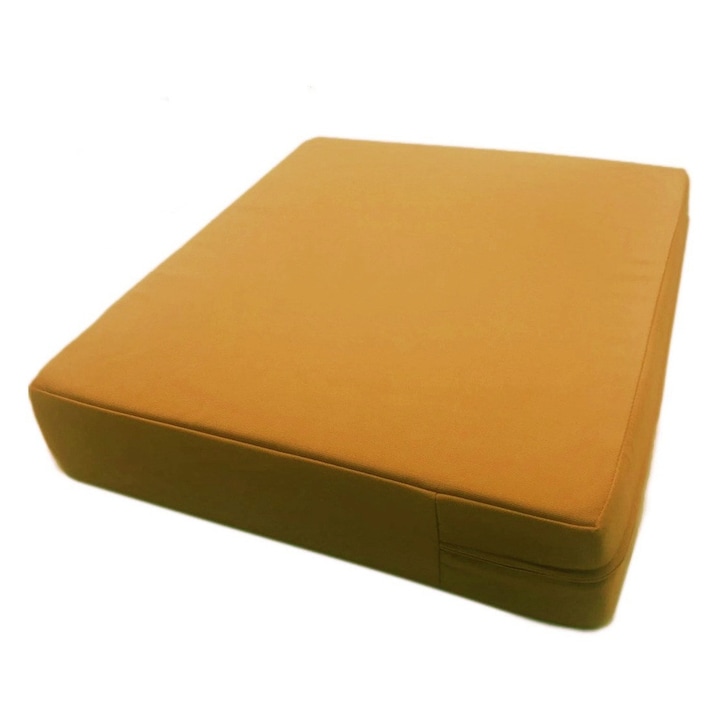 Калъф за матрак с цип METRU PATRAT, 100% естествен памук, 80/200, Горчица