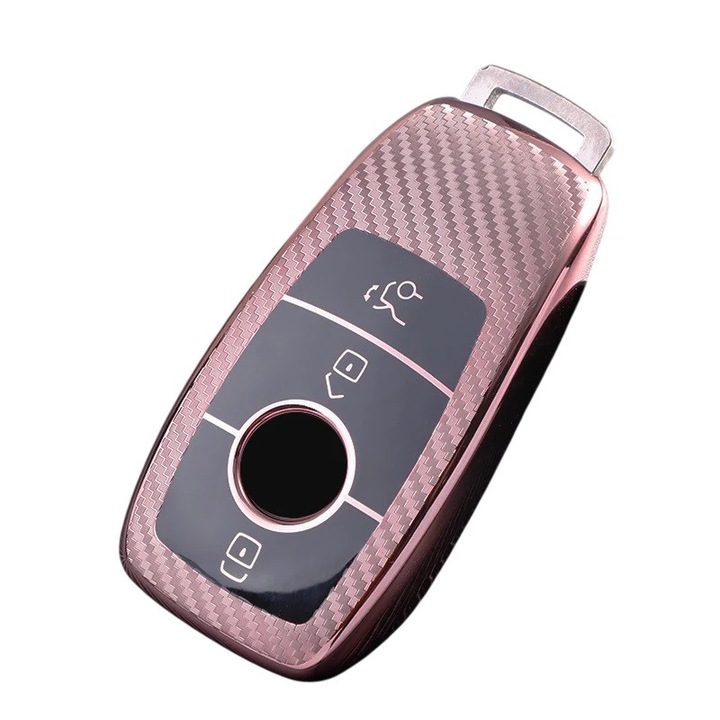 Husa pentru cheie Mercedes Benz A C E S G Class GLC CLA CLE W205 W213 W222 X167 W177 roz