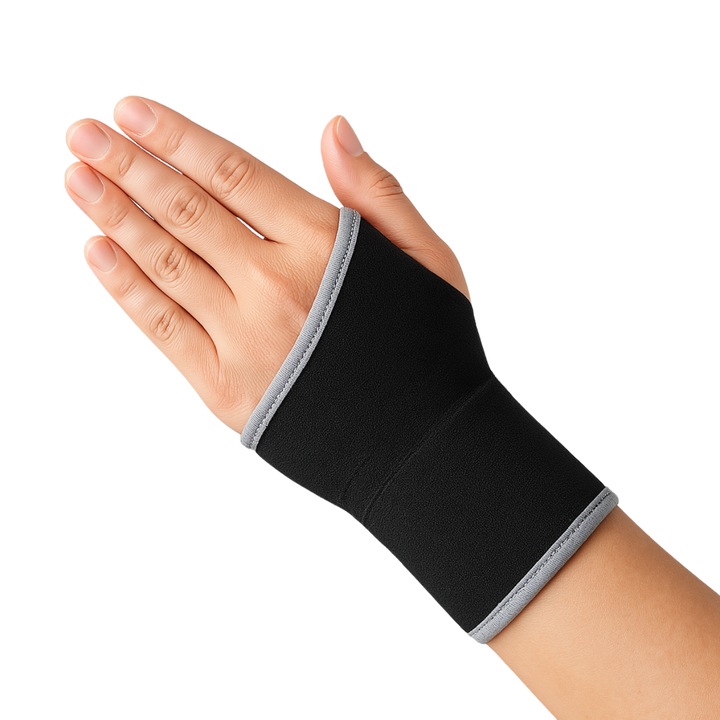 Orteza Elastica pentru Incheietura Mainii HASEPE, One Size, Universala, Se Potriveste pe Ambele Maini, Confortabila pentru Uz Zilnic, Suport Antrenamente, Amelioreaza Durerea