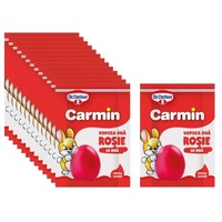 Vopsea Oua Rosie Dr. Oetker set 10 plicuri pentru 10 oua/plic, Paste, 5g plicul Carmin Vopsea lichida rosu