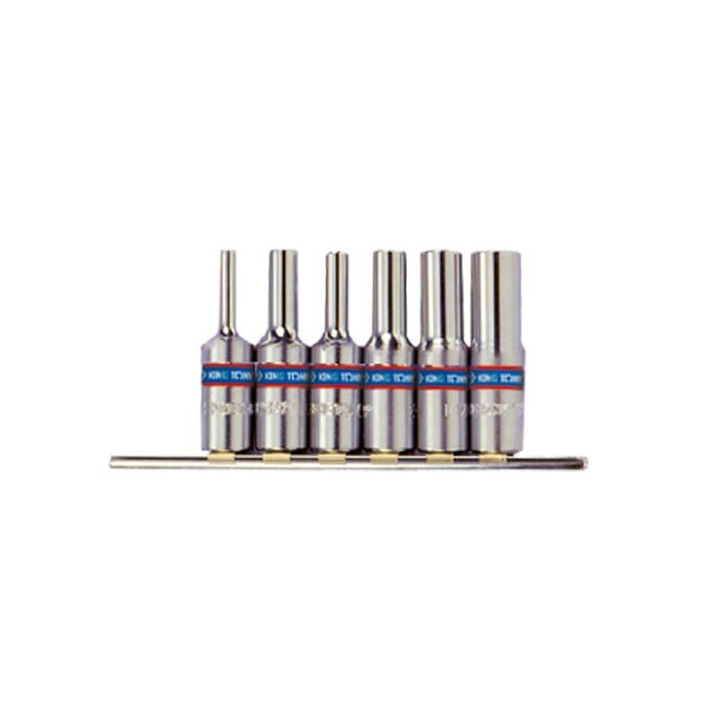 Set 6 chei nasada gwiazdkowe 3/8" E4-E14, King Tony, 150mm