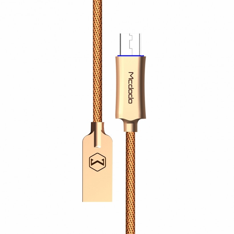 Cablu de date Mcdodo Auto Disconnect MicroUSB, Auriu