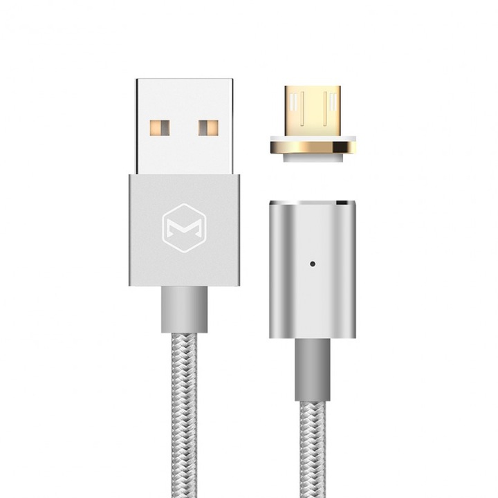 Mcdodo Magnetic MicroUSB adatkábel, ezüst